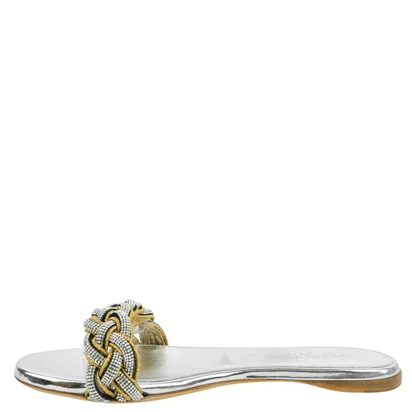 Elegant Silver and Gold Women's Sandals